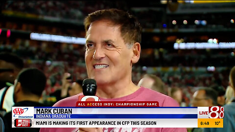 January 19, 2026 - Mark Cuban and Steve Alford Before Indiana University's National Title Game