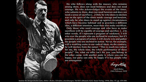 Hitler - Christ Does Not Help The Lazy Man