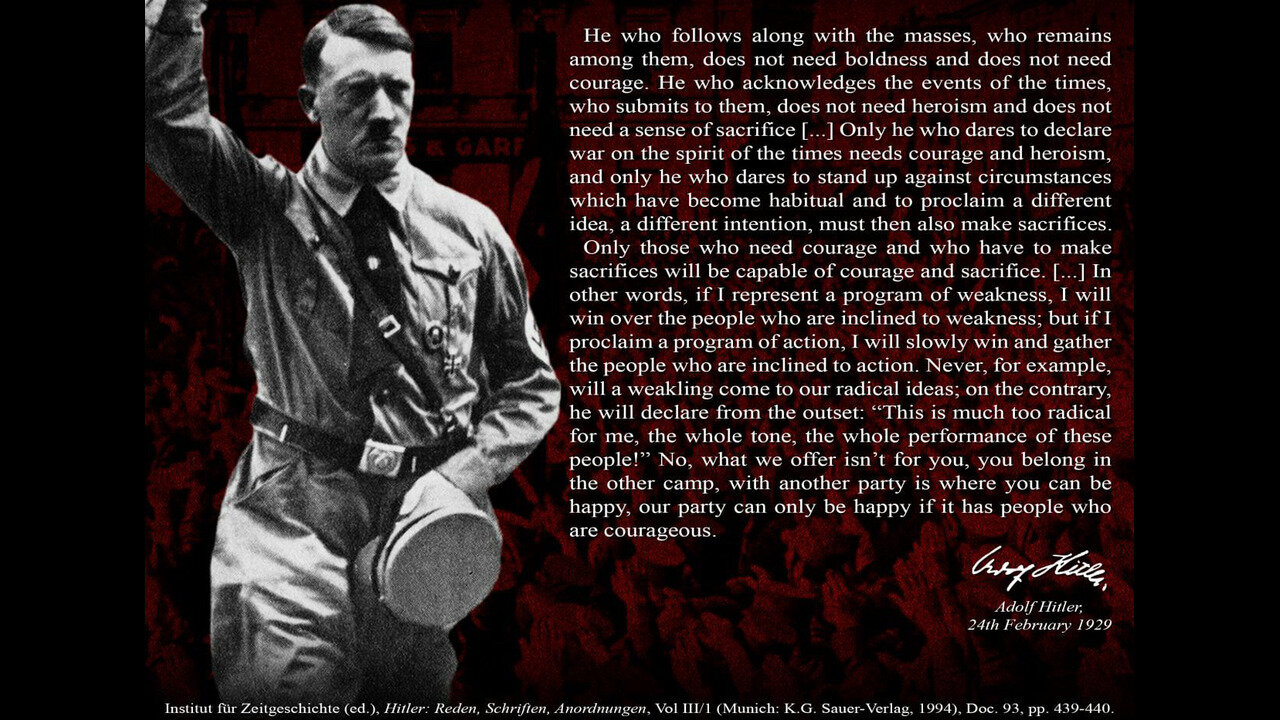 Hitler - Christ Does Not Help The Lazy Man