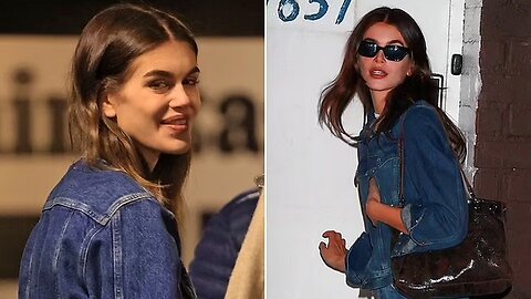 Kaia Gerber Wears Double Denim in LA