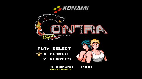 GENDER SWAP CONTRA (Hack) (Gameplay - Commentary)