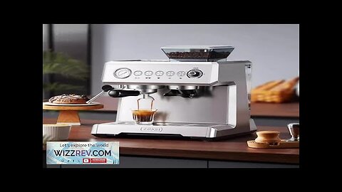 220V Coffee Machine Home 1350W Semi-automatic Espresso Grinder Steam Milk Froth Coffee Review