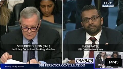 Dick Durbin at Kash Patel FBI confirmation hearing * Jan. 30, 2025