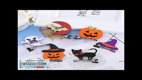 Cartoon Halloween Party Supplies 3D Hair Clips Pins Bat Pumpkin Cat Design Review