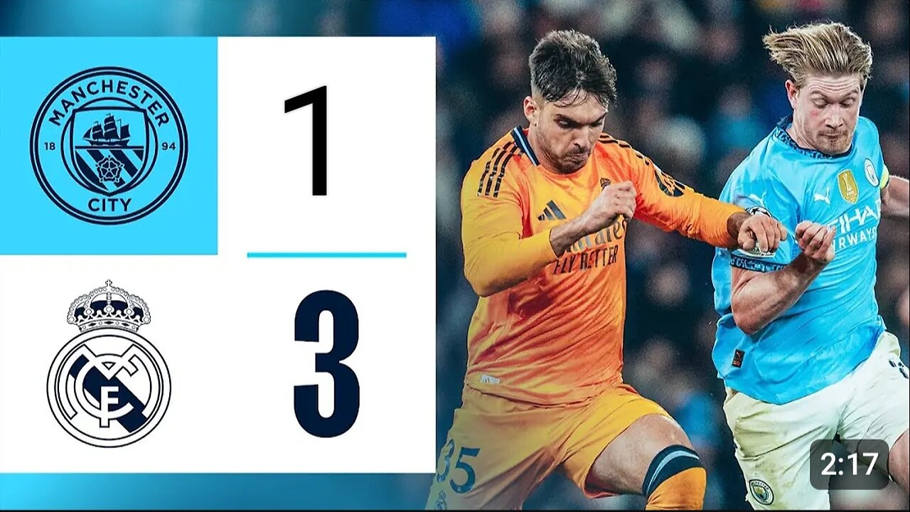Real Madrid & Manchester city UEFA Champions League Highlights ☠️