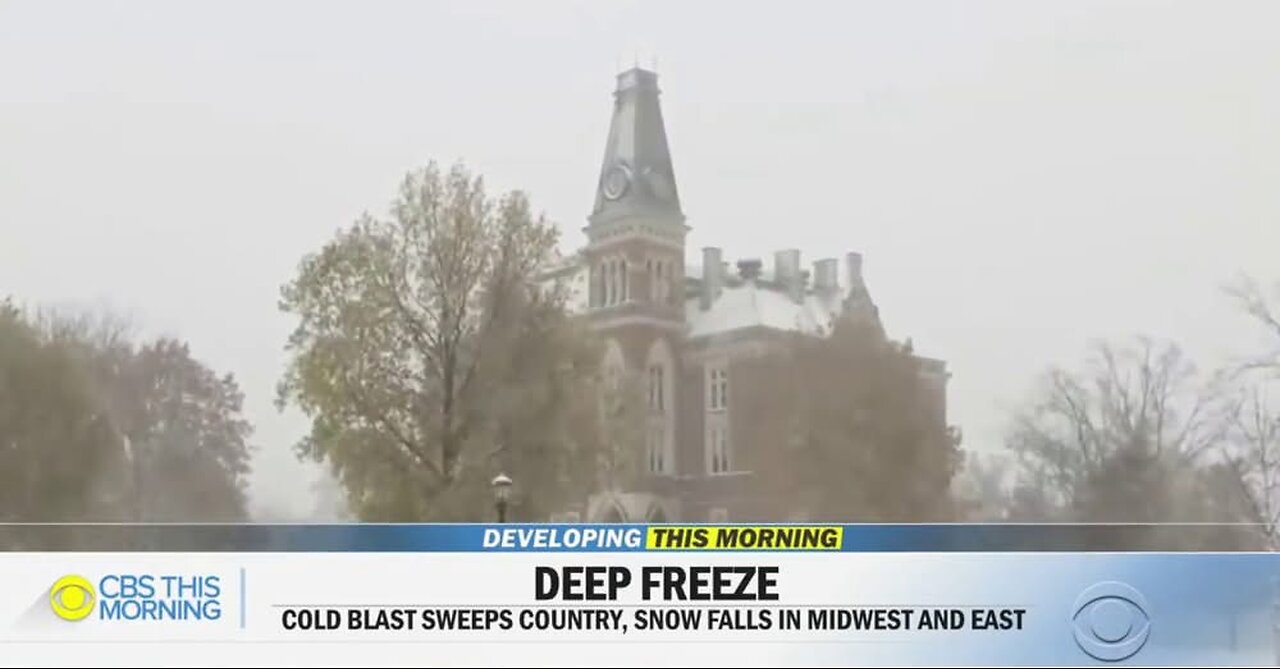 November 12, 2019 - DePauws Iconic East College Seen in National Weather Update