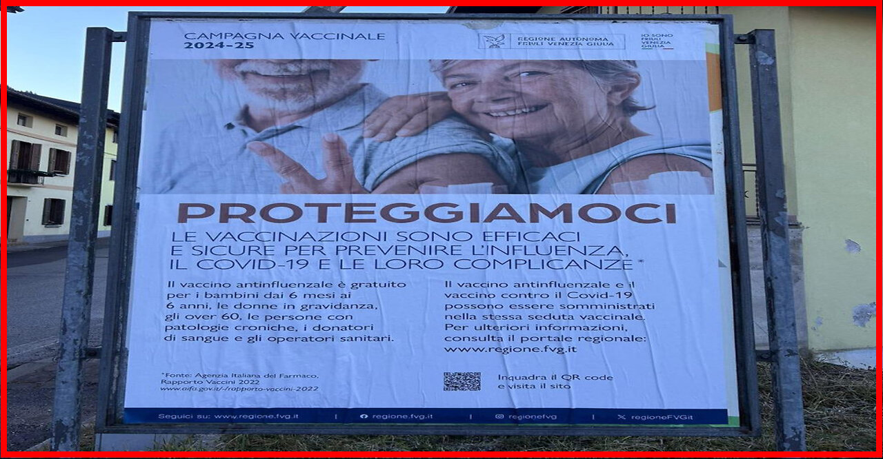 PUBBLICITÀ A PALUZZA (UDINE). ME L' HA MANDATO ORA L' AMICA CINZIA🤫L' UNICA NOTA POSITIVA E' CHE SE SONO COSTRETTI A FARE QUESTA PUBBLICITÀ VUOL DIRE CHE LA GENTE COMINCIA A CAPIRE L' INGANNO💉💀⚰️FORSE🙈🙉🙊...