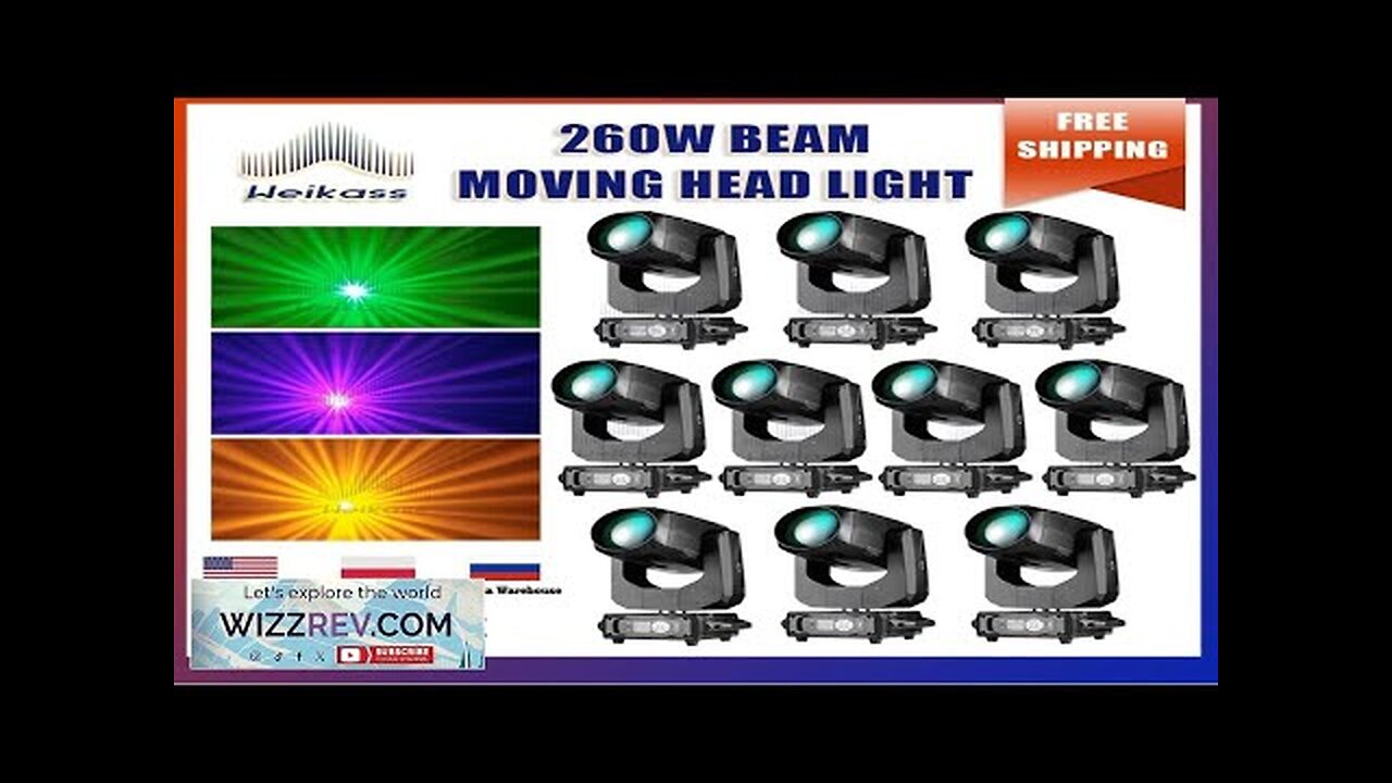 0 Tax 10Pcs Beam 10R 260W Moving Head Stage Light Prism Raibow Review