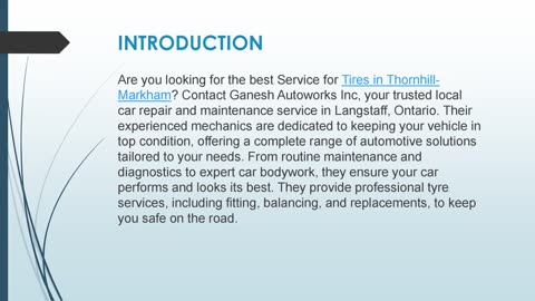 Best Service for Tires in Thornhill-Markham