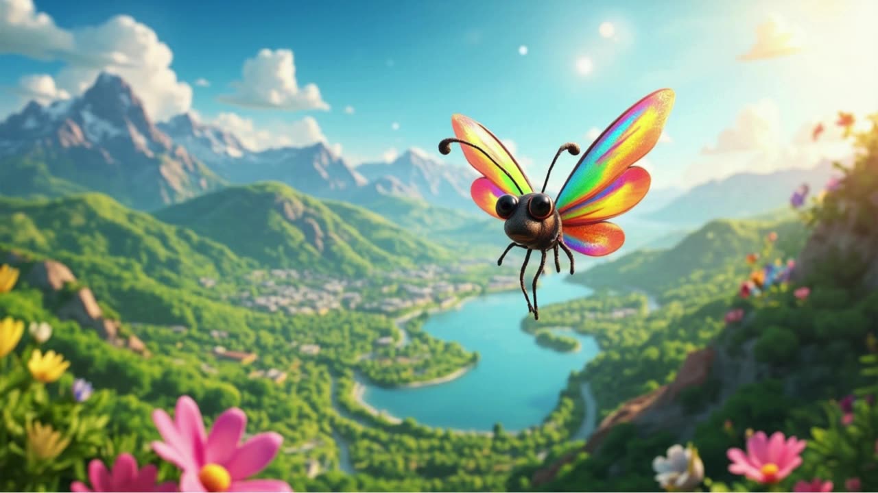 "Titli Udi | Beautiful Butterfly Rhyme for Kids in Hindi | Colorful Animated Nursery Rhyme 🦋🌸"