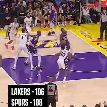 😱 Lakers vs Spurs CRAZY Finish! LeBron & Wembanyama Go Off!#Spurs #LeBronJames