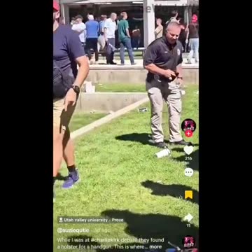 9 minutes after the Kirk shooting, DISCOVERED A HAND GUN with a holster at the scene just afterward!