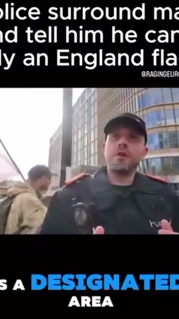 Treasonous Police Tell English Man He Cannot Fly The English Flag In England