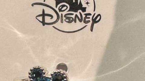 Disney Parks Mickey Mouse March Faux Aquamarine Birthstone Ring #shorts