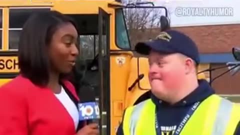 Down syndrome kid just got hired to be school bus driver