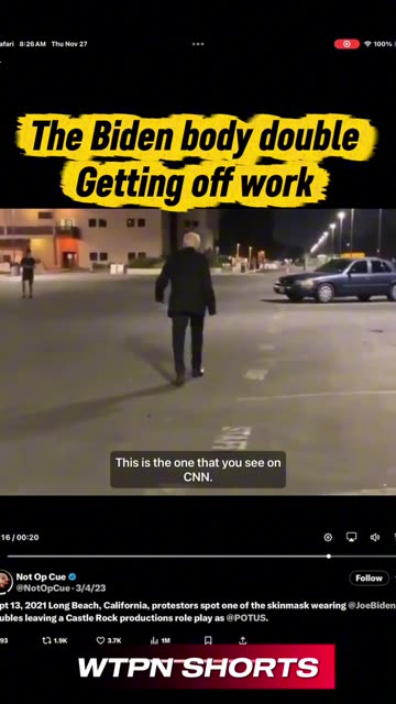 THE BIDEN BODY DOUBLE GETTING OFF WORK