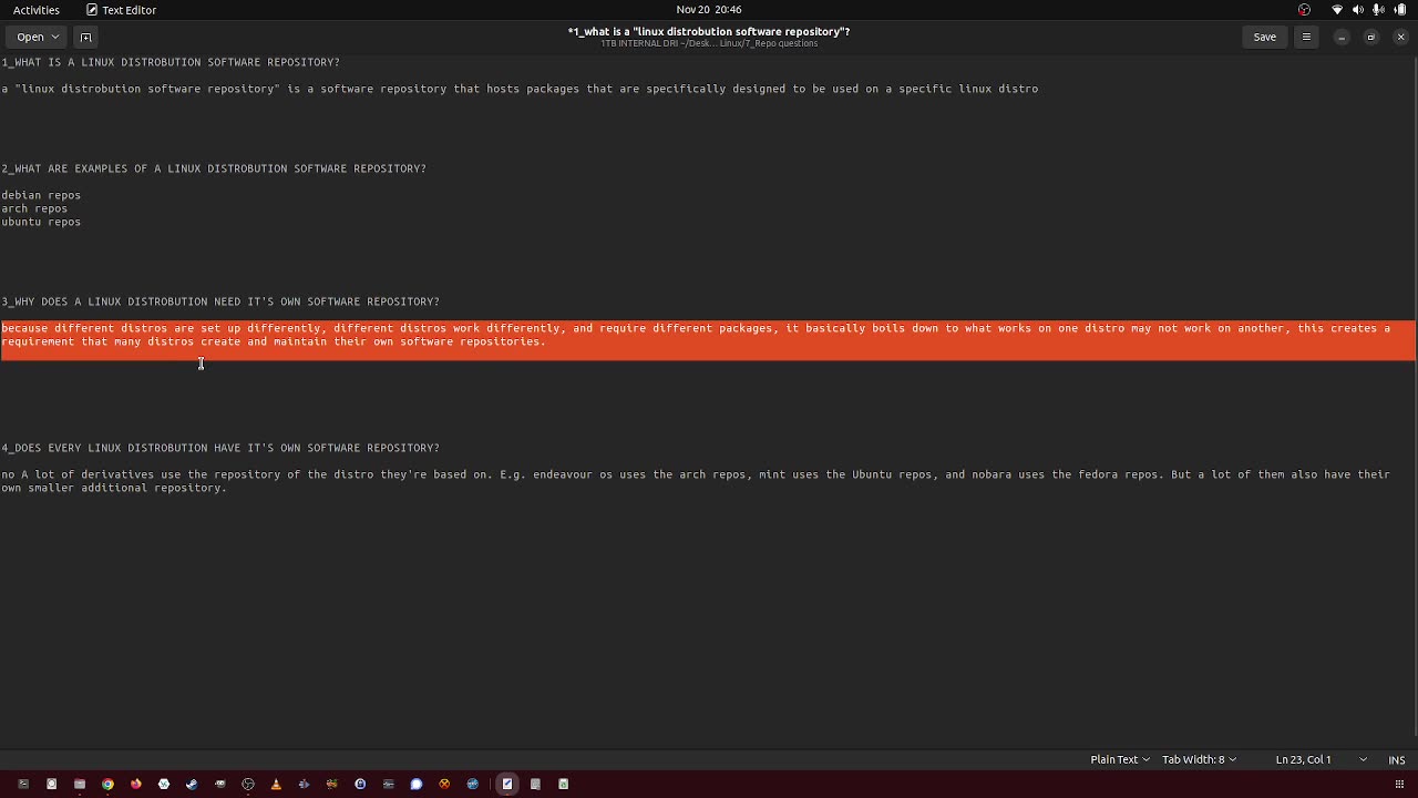 217_what is a linux distrobution software repository?
