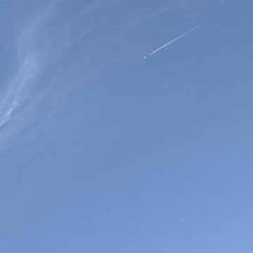 ROUND METALLIC REFLECTIVE SHIP MID-DAY 1/4/25 (IN RUMBLES BACK YARD)