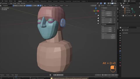 Blender basic - aplicar transformaciones a un objeto
