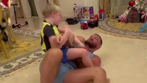 Conor Mcgregor Gets Caught in an Armbar by His Son