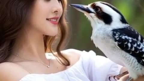 The Girl With Her Kukaburra