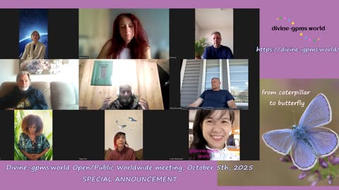 Divine-gpms.world Open_Public Worldwide meeting, October 5th, 2025SPECIAL ANNOUNCEMENT