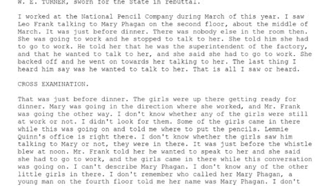 W E TURNER, Sworn In For The State, 162nd To Testify