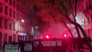 French citizens protest and march "Islam out of Europe"