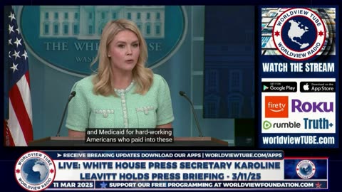 LIVE: White House Press Secretary Karoline Leavitt Holds Press Briefing - 3/11/25