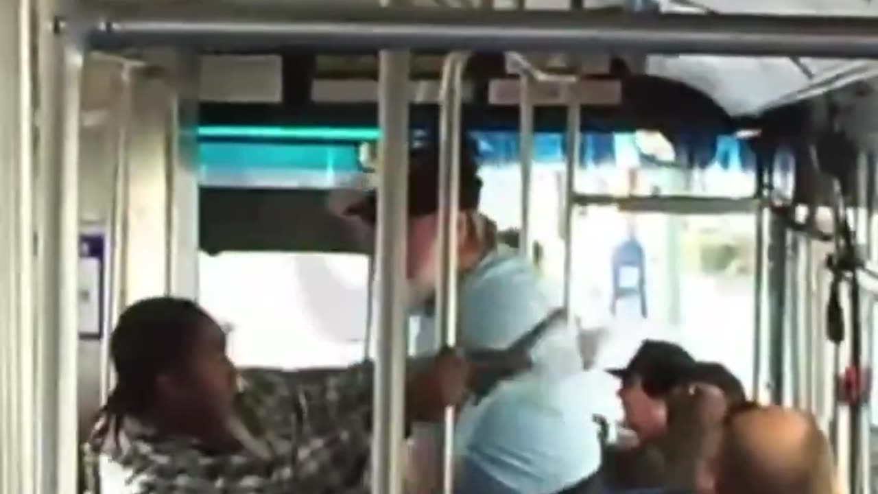 Young man starts fight with Vietnam Vet on bus, didn't end well. Instant Karma