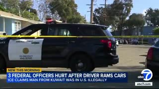 Three ICE Agents seriously injured after another vehicle ramming attack.