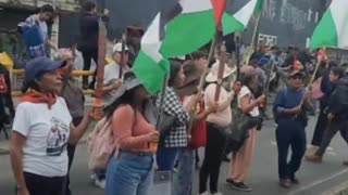 Marcha por el aniversario de la masacre estudiantil de 1968 en México