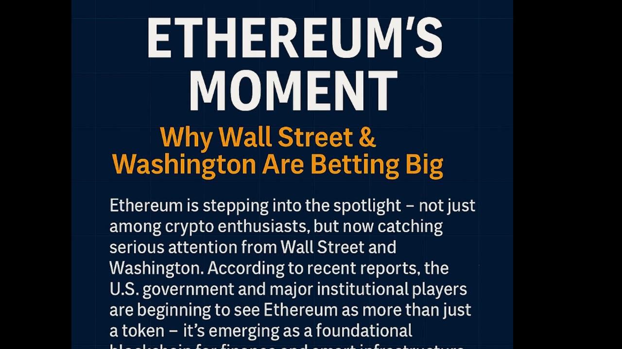 Ethereum is stepping into the spotlight