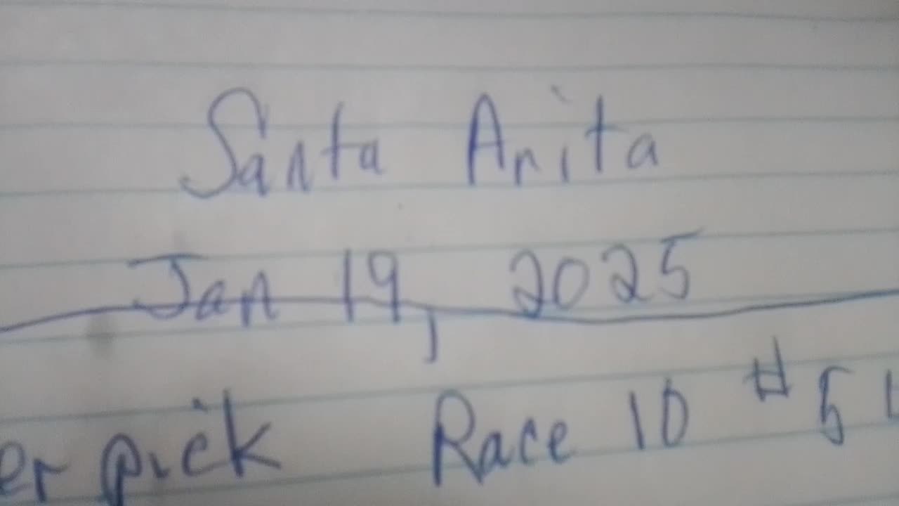 Santa Anita power pick January 19th 2025