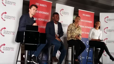 Charlie Kirk Candace Owen Turning Point UK in Brighton England, March 2019