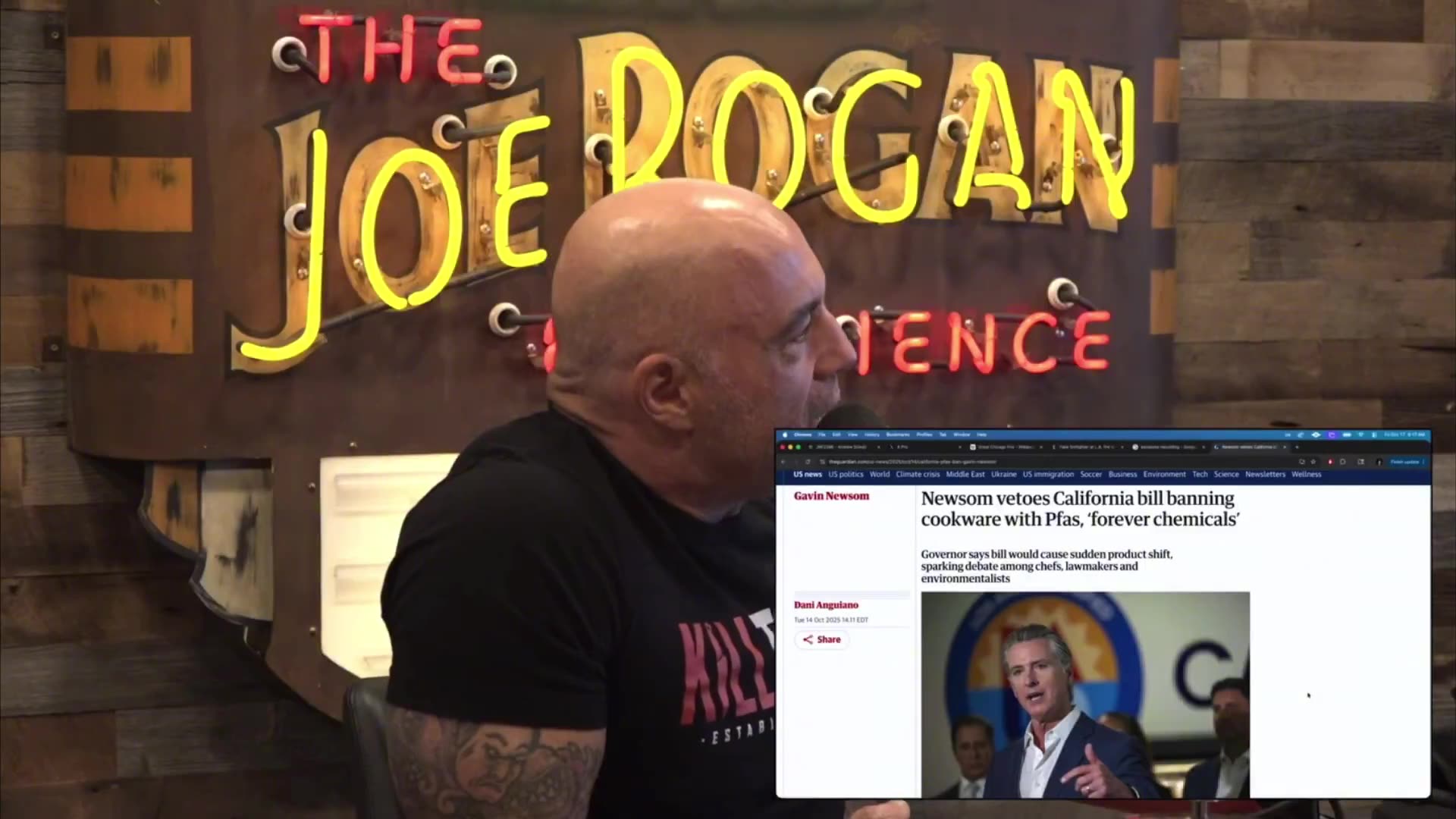 ROGAN: “Newsom vetoed a California bill banning cookware with PFAS Forever Chemicals