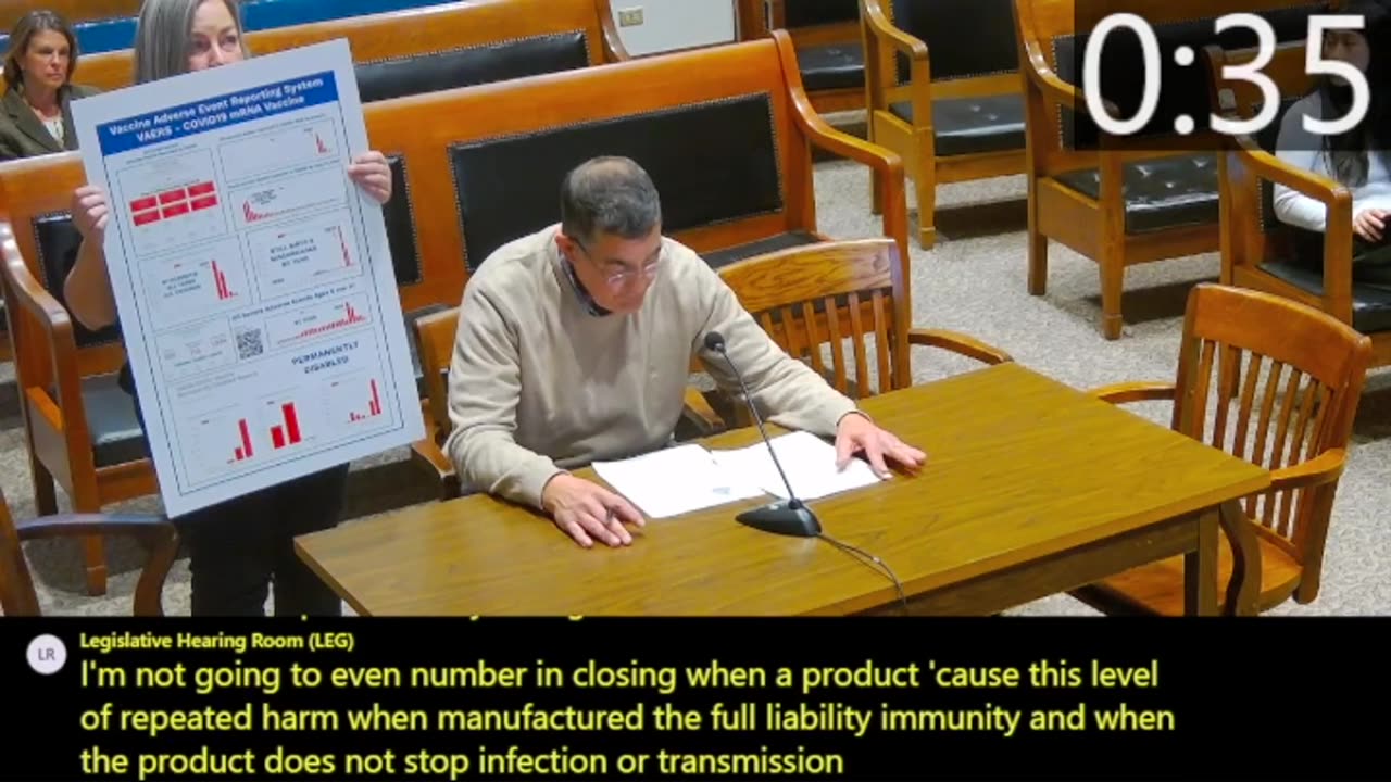 Hearing S539 Prohibiting COVID19 Vaccine or mRNA Vaccine as a Condition of Entry