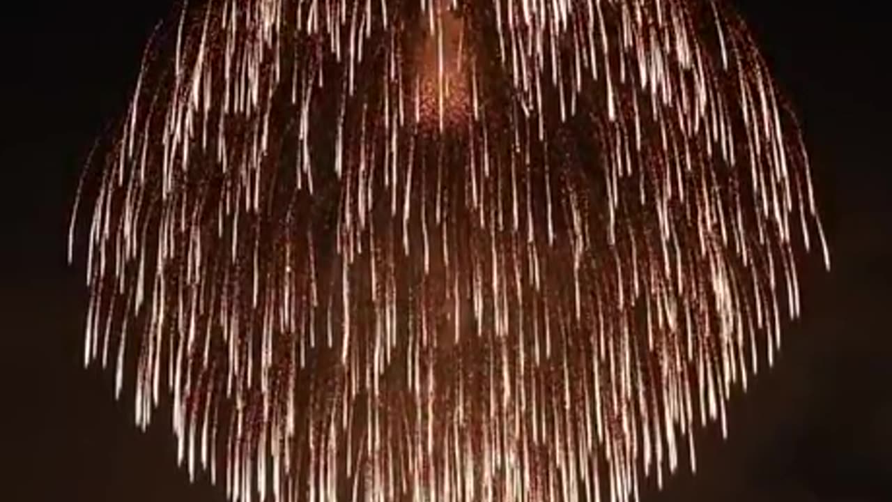 The world's largest firework launched over Nagasaki, Japan.