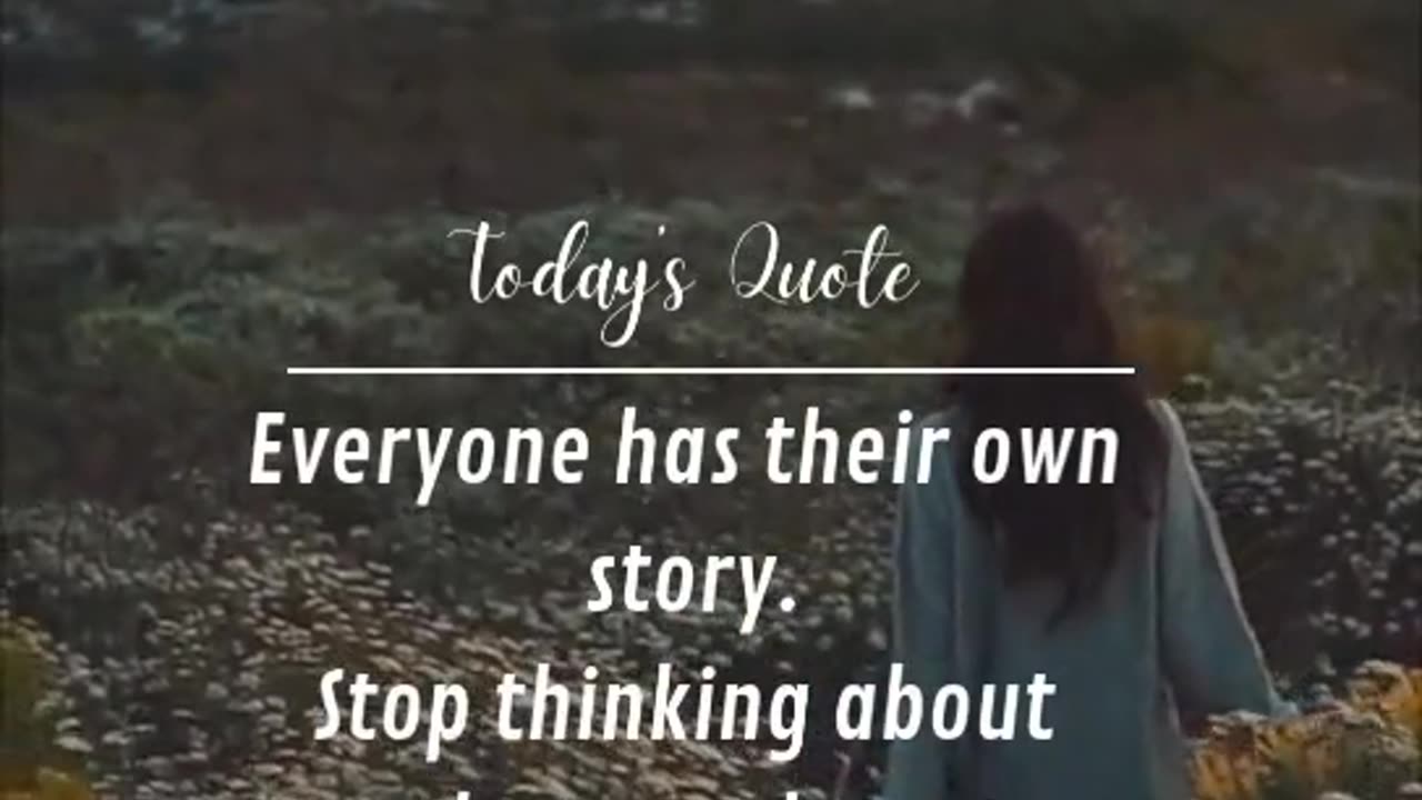Focus on yourself.