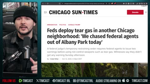 Trump DOJ DEFIES THE COURTS, Tear Gasses Anti Ice Rioters, Civil War Fears Escalate