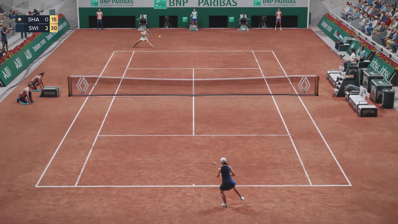 Top Spin 2K25 Federer vs Zverev Court Level View PS5