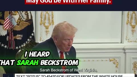 BREAKING: President Trump Announces Death of U.S. Specialist Sarah Beckstrom