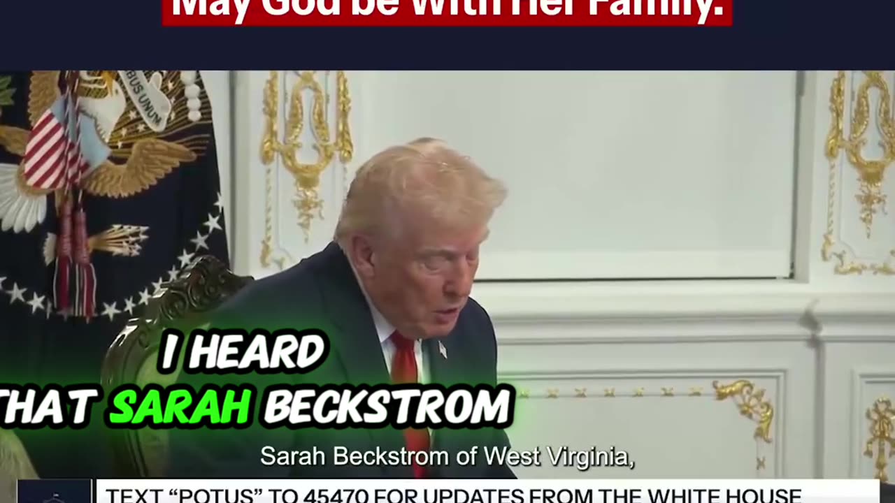 BREAKING: President Trump Announces Death of U.S. Specialist Sarah Beckstrom
