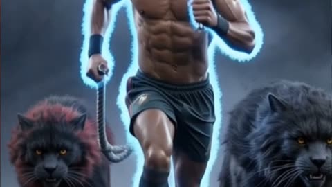 Messi, Neymar & Mbappé Big leopard Ronaldo's Big leopard #ronaldoai#ronaldo#messi#aifunnyshorts