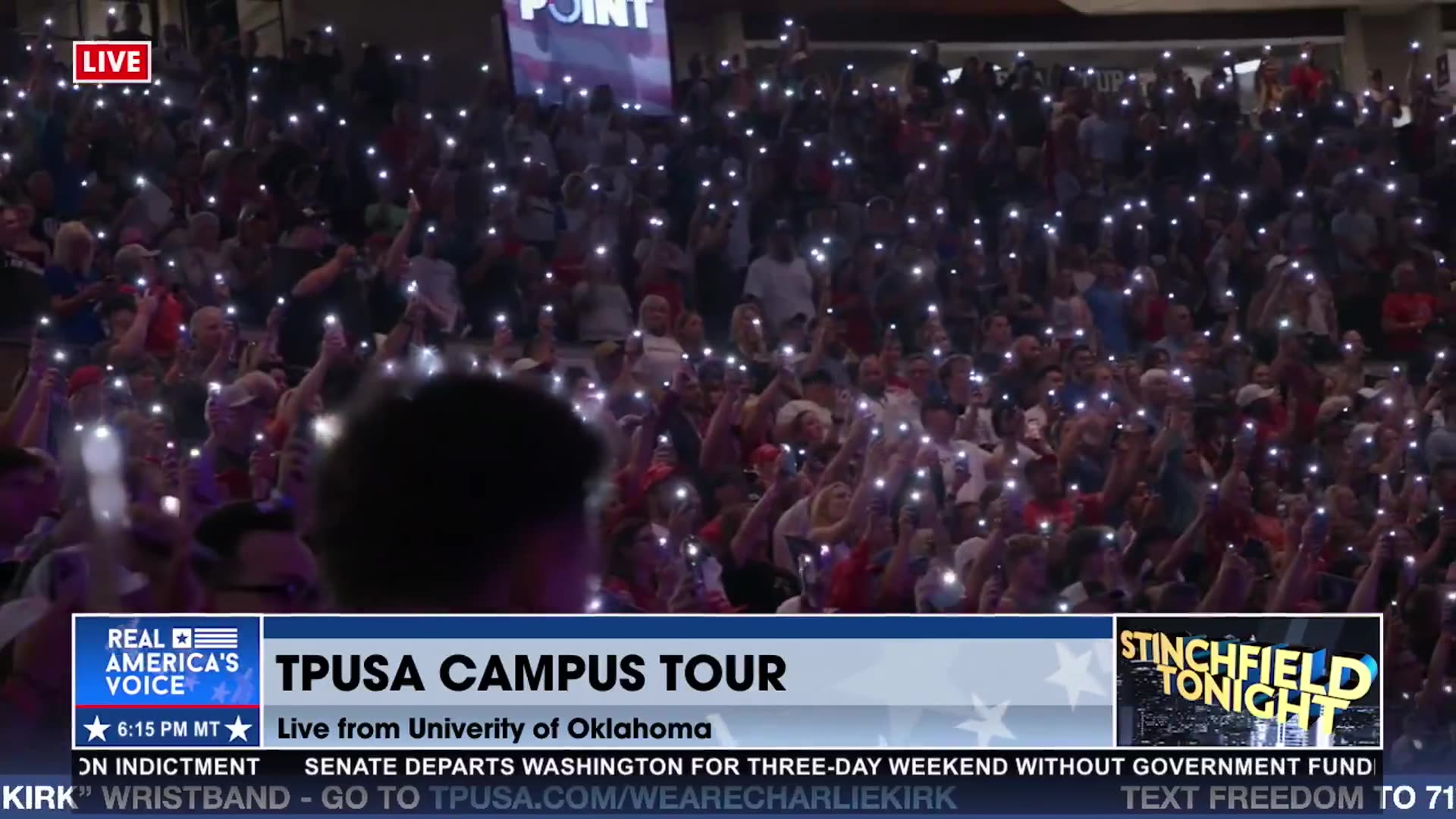 CROWD SINGS HAPPY BIRTHDAY TO CHARLIE