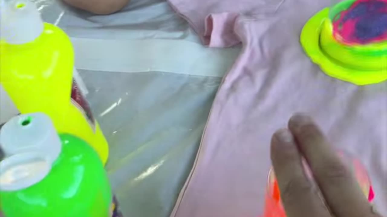 Shirt becomes colorful