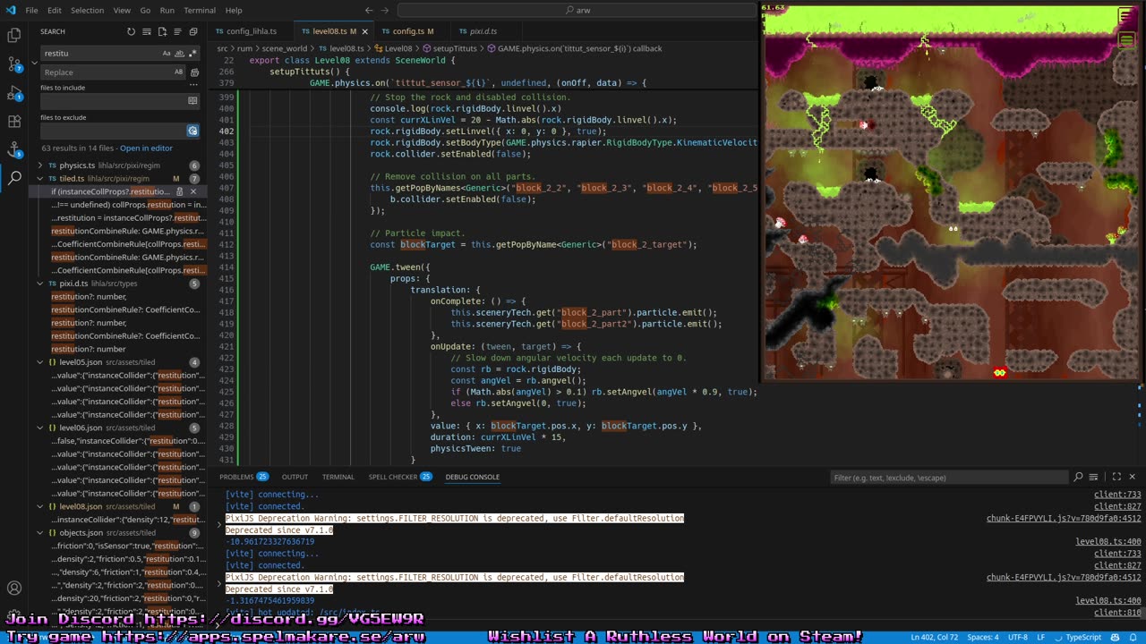[ARW Game] Streaming while working on the next game.