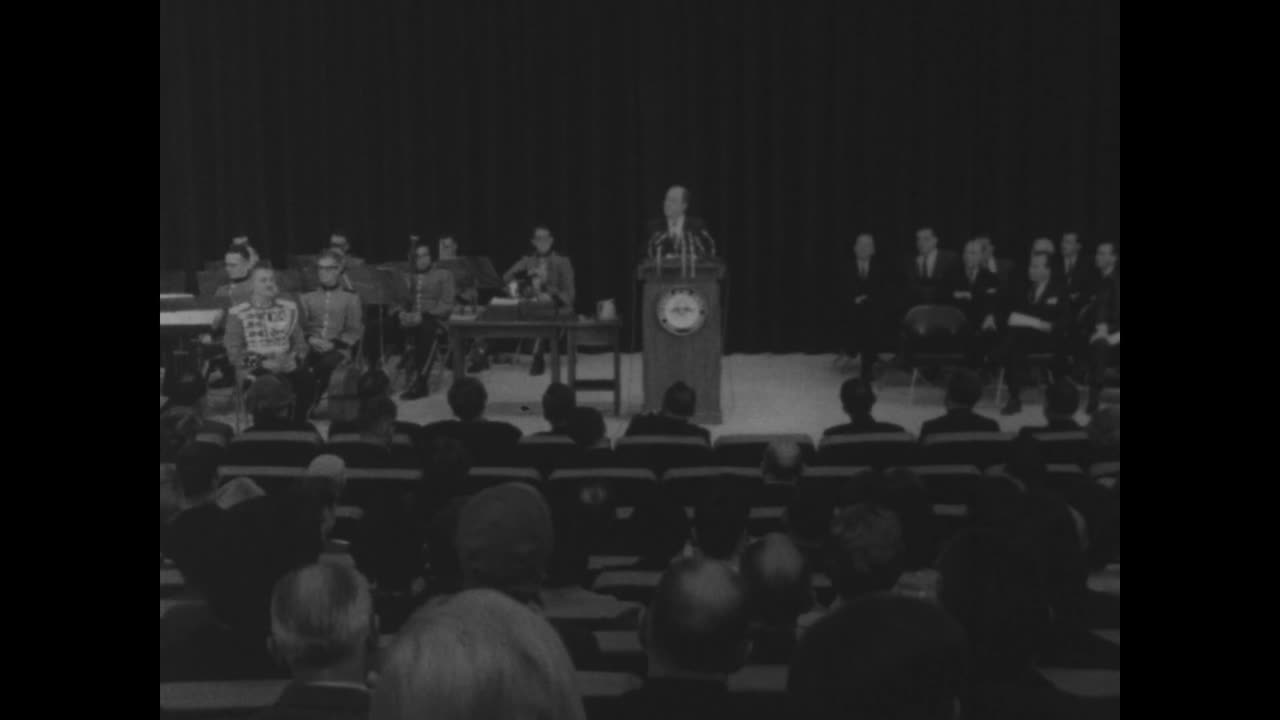 Vice President Humphrey's Remarks At A USIA Honor Awards Ceremony (1965 Original Black & White Film)