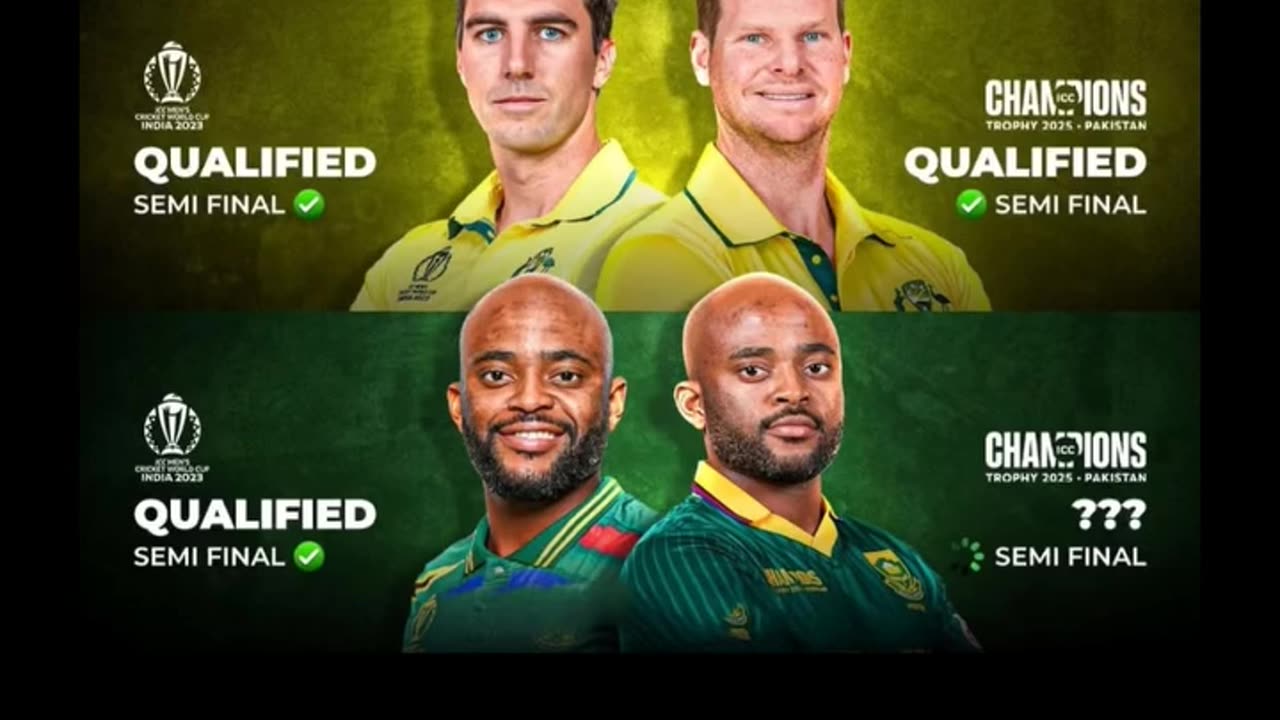 The same teams qualified for Semifinals CT-25 who had qualified for T20 WC-24. Team India Good Luck