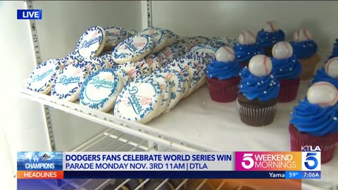 KTLA 5 - Dodgers fans celebrate World Series win